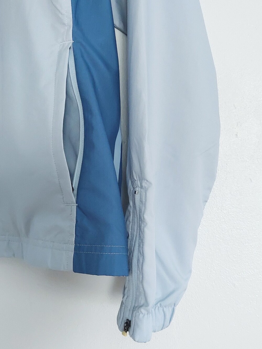 adidas Womens Track Jacket Full Zip Light Blue Windbreaker Y2K Athletic Size M - Picture 8 of 16